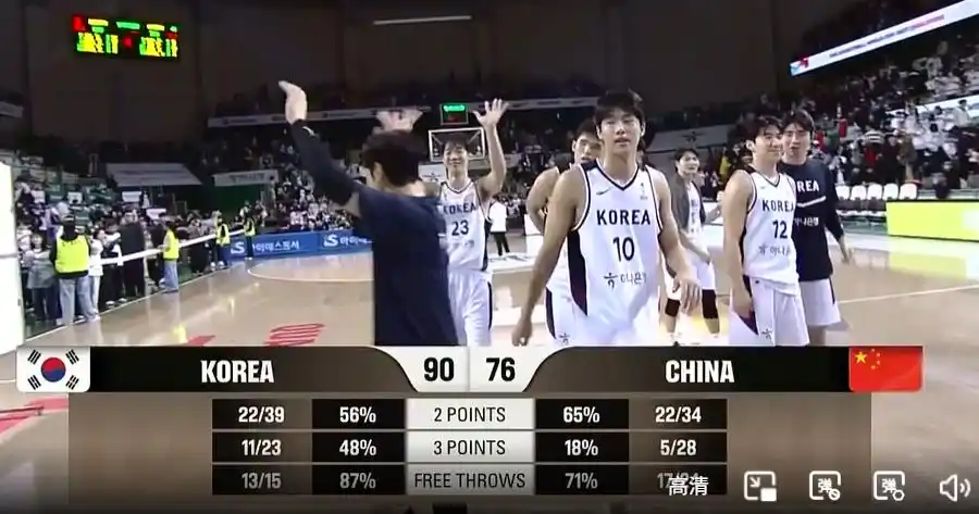 中国男篮咋回事？客场再负韩国遭遇世预赛两连败，三个月前的亚洲杯曾完胜对手