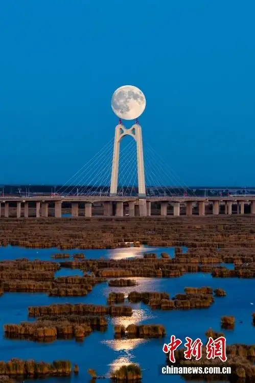 「中新画报」又是一年中秋圆月与地标们同框